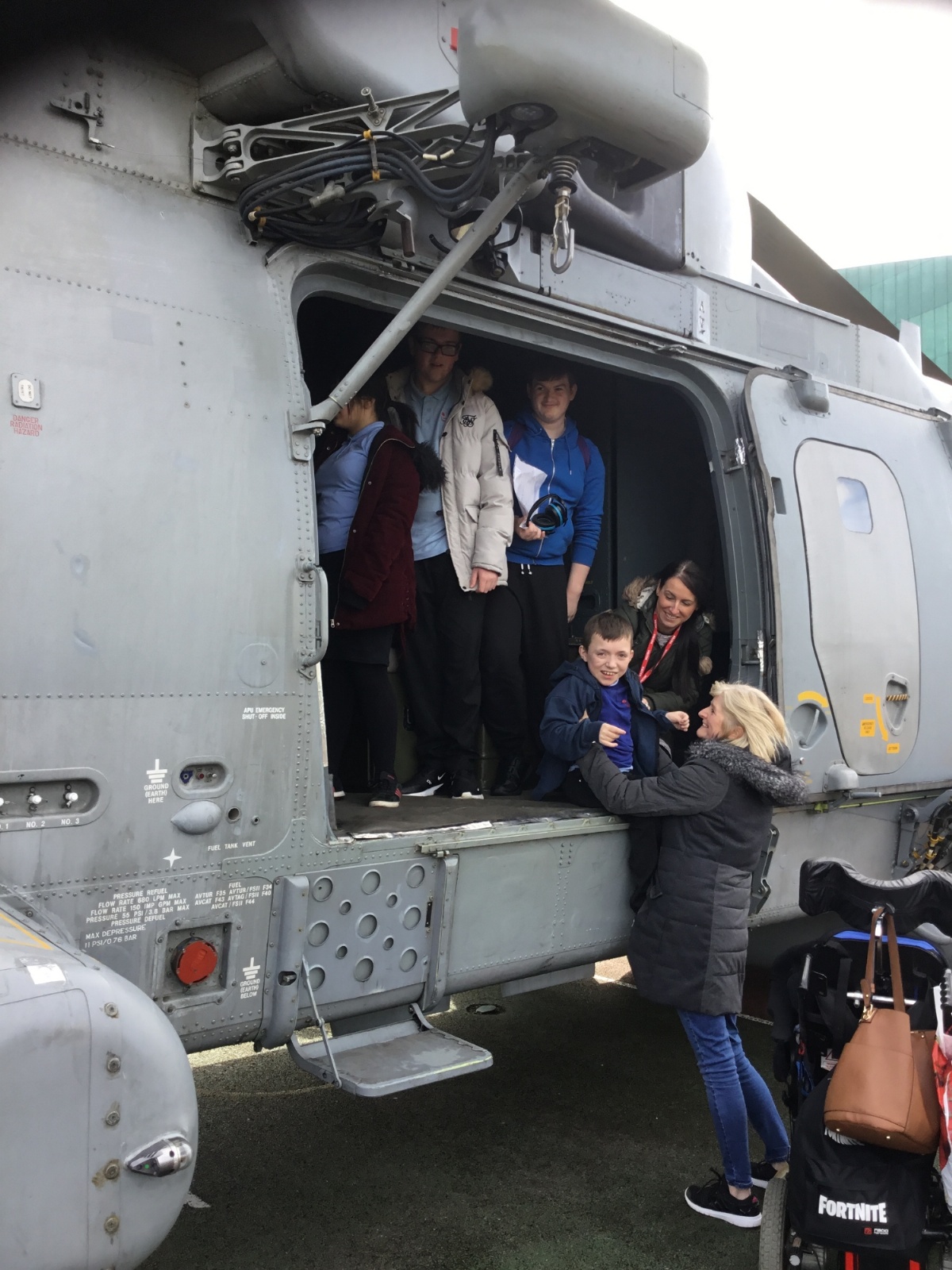 Priory Woods School Arts College Royal Navy Helicopter